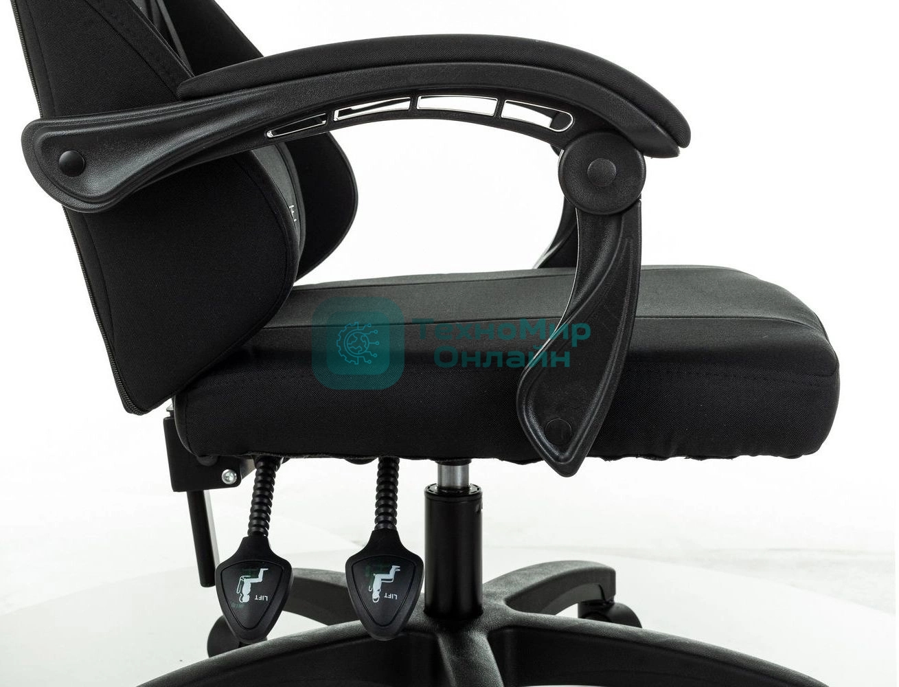 Кресло Zombie Rudger черный, экокожа, 120 кг, механизм качания