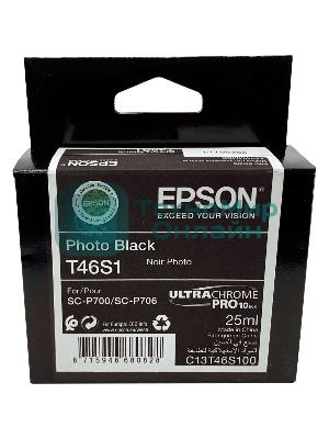 Картридж струйный черный фото Epson T46S1 для SC-P700