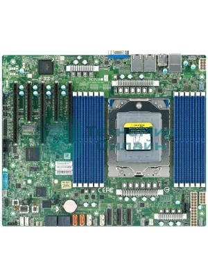 Материнская плата серверная Supermicro H13SSL-N-B, сокет SP5, чипсет встроен в процессор, 12xDDR5, 5xPCIe, 3xPCIe 5.0 x16, 2xM.2, 8xSATA, 2xGigabit Ethernet, 24-pin + 8-pin + 8-pin, ATX