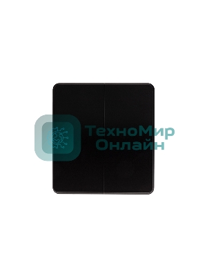 Выключатель Kranz ROUND 2 кл 10А с/у оникс