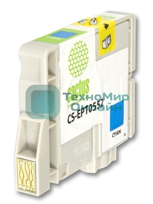 Картридж струйный Cactus CS-EPT0552 голубой для Epson Stylus RX520/Stylus Photo R240 (10мл)