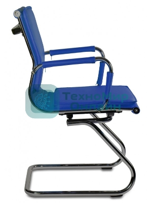 Кресло Бюрократ CH-993-Low-V/blue синий, экокожа, 120 кг, механизм качания, низкая спинка