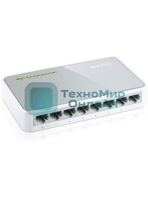 Коммутатор TP-Link SOHO TL-SF1008D Коммутатор 8-port 10/100M mini Desktop Switch, 8 10/100M RJ45 ports, Plastic case