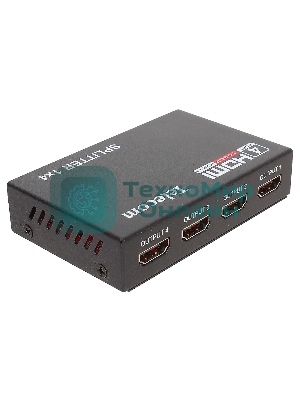 Разветвитель HDMI 1=>4 Telecom TTS5020, каскадируемый, 1.4v+3D
