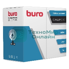 Кабель сетевой Buro UTP 4 пары cat5E solid 0.40мм Cu 305м серый