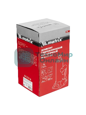 Домкрат гидравлический бутылочный Matrix, 4 т, h подъема 194–372 мм