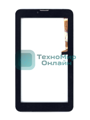 Сенсорное стекло (тачскрин) для Irbis TZ761, черное с рамкой