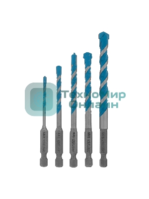 Набор сверл универсальных Gross Multipurpose PRO, 6-гр. хвостовик, 4-10 мм, 5 шт