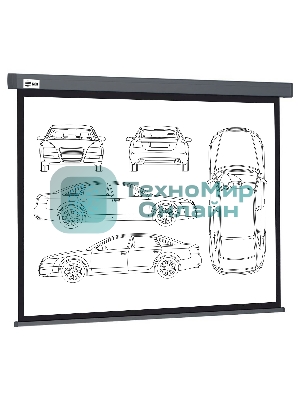 Экран Cactus 168x299см Wallscreen CS-PSW-168X299-SG 16:9 настенно-потолочный рулонный серый