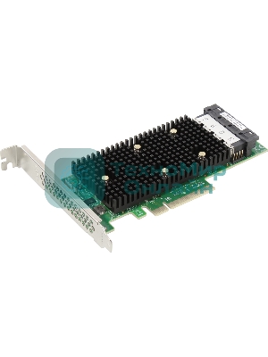 Адаптер-HBA Broadcom SAS 9400-16i SGL (05-50008-00) PCIe 3.1 x8 LP, Tri-Mode SAS/SATA/NVMe 12G HBA, 16port(4*int SFF8643), 3416 IOC