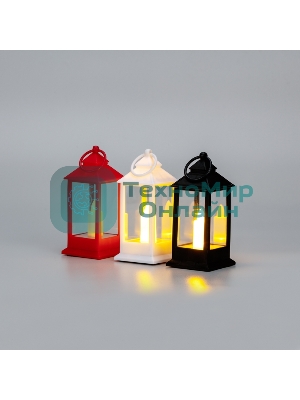 Набор Neon-night из 3 фонарей со свечкой 5,5х5,5х12,5 см, цвет корпуса белый, красный, черный, цвет свечения теплый белый, питание 3xLR1130