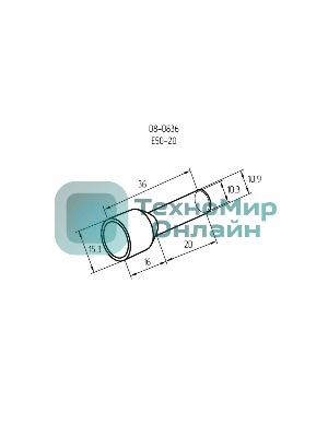 Наконечник штыревой втулочный изолированный Rexant F-20 мм 50 мм² (НШВи 50-20) оливковый