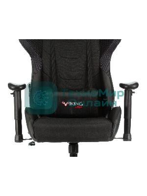 Кресло Бюрократ VIKING 4 AERO BLACK EDITION черный, экокожа, 120 кг, механизм качания