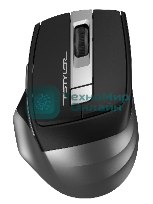 Мышь беспроводная A4Tech Fstyler FG35 серый/черный, 2000 dpi, радиоканал, USB, кнопки - 6