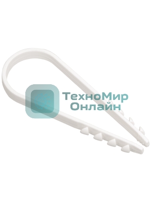 Дюбель-хомут d19-25 мм для круглого кабеля нейлон белый (уп. 100 шт) IEK UHH35-19-25-100