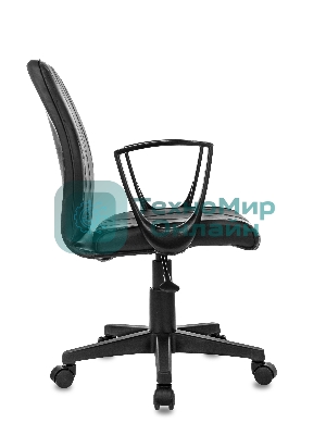 Кресло Бюрократ CH-327 черный, экокожа, 120 кг, механизм качания