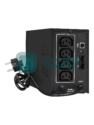 Источник бесперебойного питания ExeGate EX292774RUS SpecialPro UNB-800.LED.AVR.4C13.RJ.USB 800VA/480W, LED, AVR, 4*C13, RJ45/11, USB, металлический корпус, черный