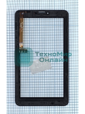 Сенсорное стекло (тачскрин) для Irbis TZ761, черное с рамкой