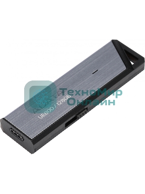 Флешка USB ADATA UE800 (AELI-UE800-128G-CSG), 128Gb, Type-C USB 3.2, R/W 1000/550, серебристый