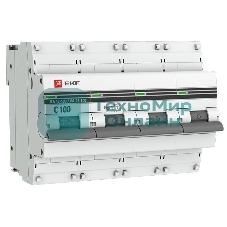 Выключатель автоматический модульный 4п C 100А 10кА ВА 47-100 PROxima EKF mcb47100-4-100C-pro