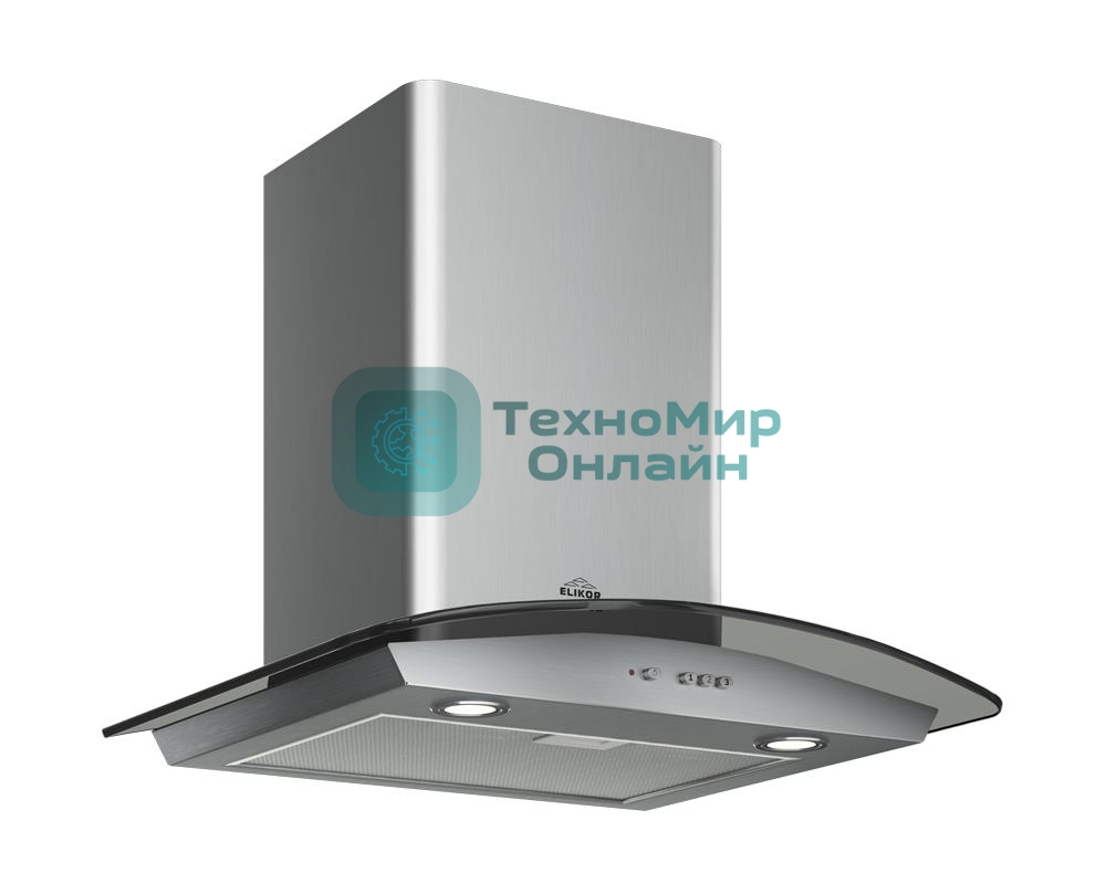 Вытяжка каминная Elikor Аметист 50Н-430-К3Д серебристый, 50 см, 430 куб. м/ч, 54 дБ
