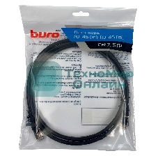 Патч-корд Buro STP 4 пары cat.7 CCA molded 2м черный RJ-45 (m)-RJ-45 (m)