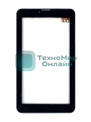 Сенсорное стекло (тачскрин) для Irbis TX76. черное с рамкой