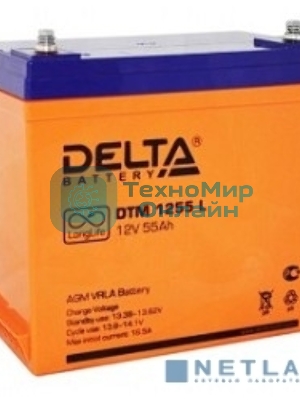 Батарея для ИБП Delta DTM 1255 L напряжение 12В, емкость 55А·ч (239x132x210мм)
