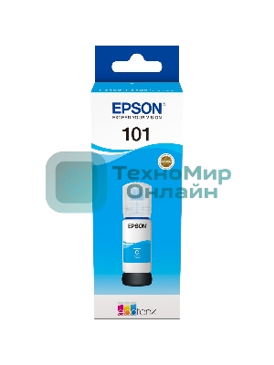 Картридж струйный Epson L101 C13T03V24A синий (70мл) для Epson L4150/L4160/L6160/L6170/L6190