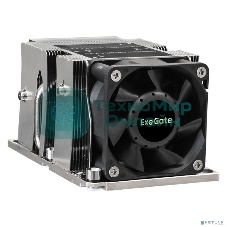 Кулер для процессора ExeGate ESNK-P0068APS4.PWM.2U.3647.Cu серебристый/черный, 60 мм, алюминий/медь, 6800 об/мин, 52 дБ, 4 pin, 205 Вт, 64.5 мм