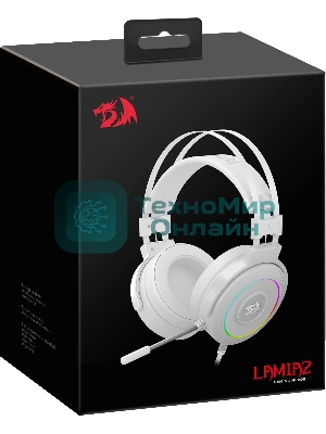Гарнитура Redragon Lamia 2 белый, проводная, USB, подсветка