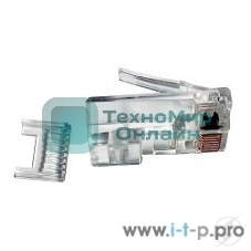 Коннектор Gembird RJ45 8P8C кат. 5 с вставкой (100 шт. в уп.)