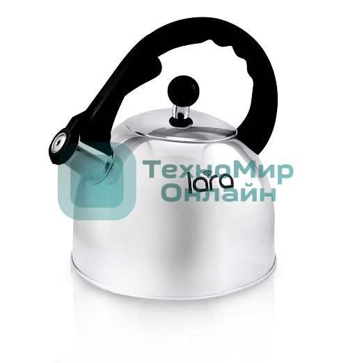 Чайник металлический Lara LR00-05 (зеркальный) 2.5 л, индукционное дно 0.3 мм, автоподъем ручки