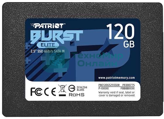 Накопитель SSD Patriot Burst Elite, 120Gb, SATA, 2.5