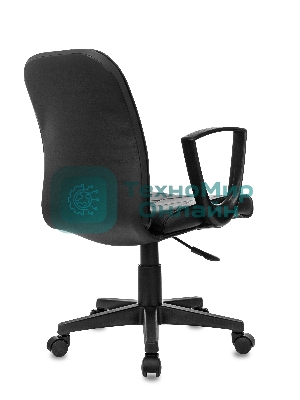 Кресло Бюрократ CH-327 черный, экокожа, 120 кг, механизм качания