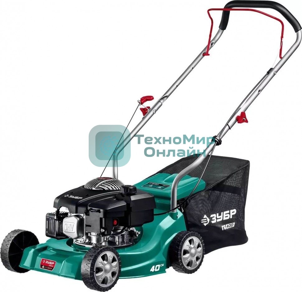 Газонокосилка Зубр 400 мм 2.5 л.с. бензиновая