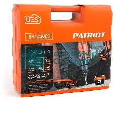 Дрель-шуруповерт аккумуляторная Patriot BR 183UES, Аккумуляторная, 18В, Кейс