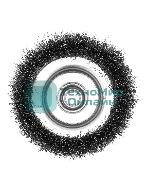 Щетка для УШМ Сибртех 125 мм М14, чашка, витая проволока 0,3 мм