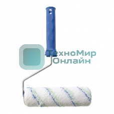 Валик Сибртех Водные краски, 180 мм, ворс 12мм, D - 36 мм, D ручки - 6 мм, полиэстер