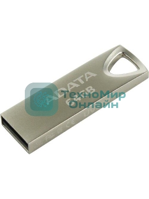 Флешка USB ADATA UV210 (AUV210-64G-RGD), 64Gb, USB 2.0, R/W 15/5, серебро