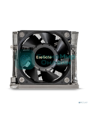 Кулер для процессора ExeGate ESNK-P0068APS4.PWM.2U.3647.Cu серебристый/черный, 60 мм, алюминий/медь, 6800 об/мин, 52 дБ, 4 pin, 205 Вт, 64.5 мм