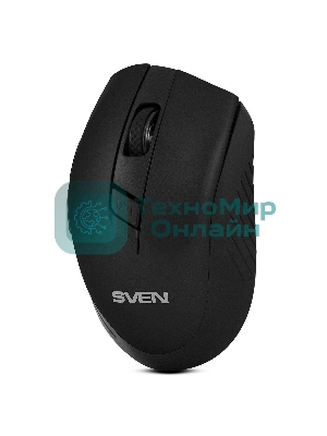 Мышь беспроводная SVEN RX-425W черный, 1600 dpi, радиоканал, USB, кнопки - 6