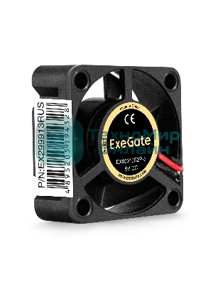 Вентилятор 5В DC ExeGate EX03010S2P-5 (30x30x10 мм, Sleeve bearing (подшипник скольжения), 2pin, 9000RPM, 25dBA)