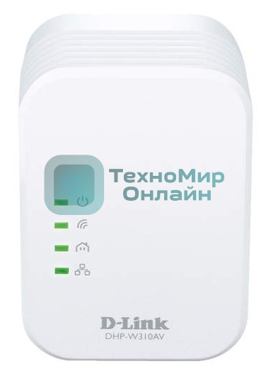 Беспроводной PowerLine-адаптер D-Link DHP-W310AV N300 с поддержкой HomePlug AV