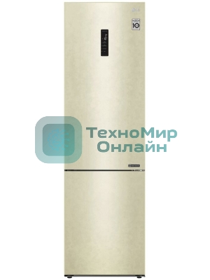 Холодильник LG GA-B509CESL бежевый глянцевый двухкамерный 277/107л морозилка снизу, No Frost