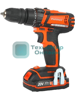 Дрель-шуруповерт аккумуляторная Patriot BR 203UES, Аккумуляторная, 20В, 2 АКБ, Кейс