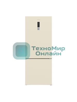 Холодильник Maunfeld MFF1857NFBG бежевый инвертер двухкамерный 336/117л морозилка снизу