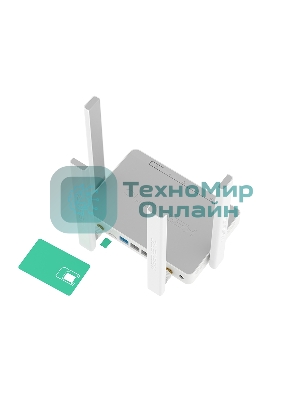 Роутер беспроводной Keenetic Runner 4G (KN-2212) с модемом 4G, Mesh Wi-Fi N300 и 4-портовым Smart-коммутатором