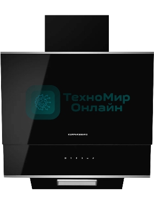 Вытяжка наклонная Kuppersberg F 600 BX, черный/нержавеющая сталь, 60 см, 850 куб. м/ч, 46 дБ