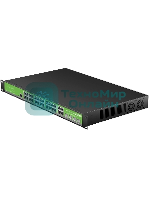 Коммутатор Digma DSP724G-4C-R300 (L2+) 24x1 Гбит/с 4xКомбо(1000BASE-T/SFP) 24PoE 24PoE+ 300W управляемый